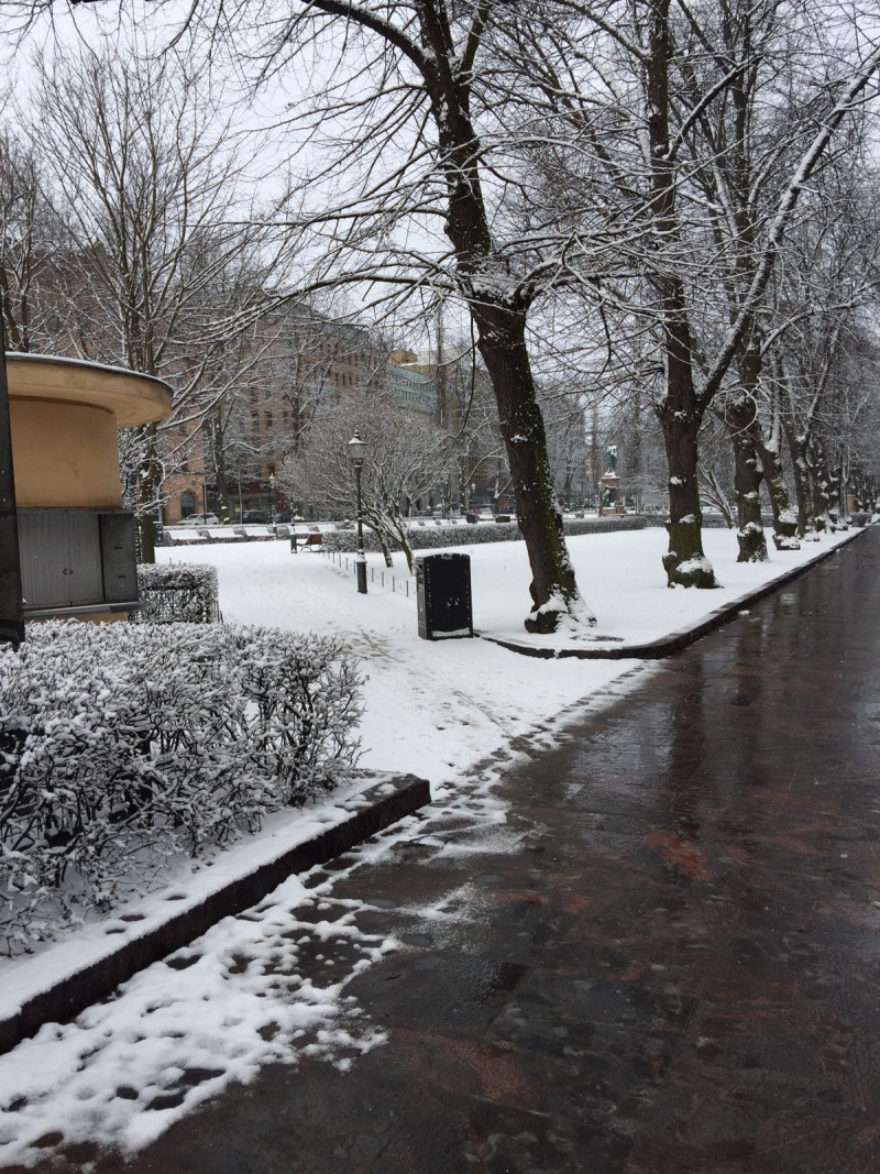 Snow in Helsinki