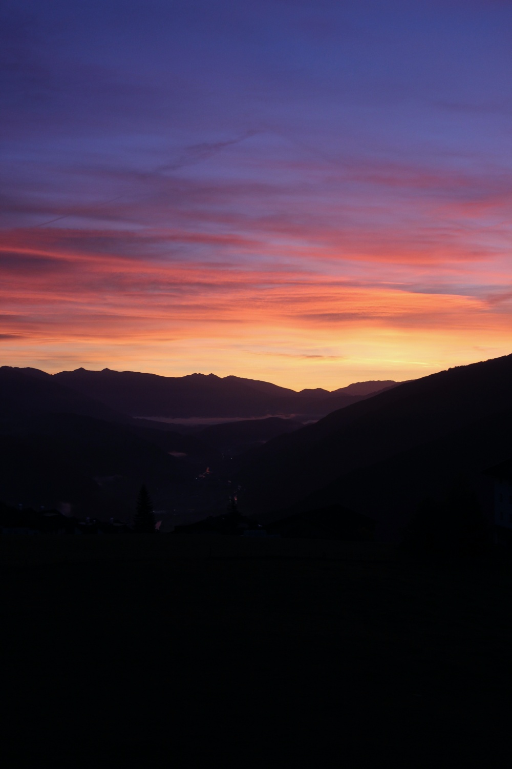 Sonnenaufgang Meransen